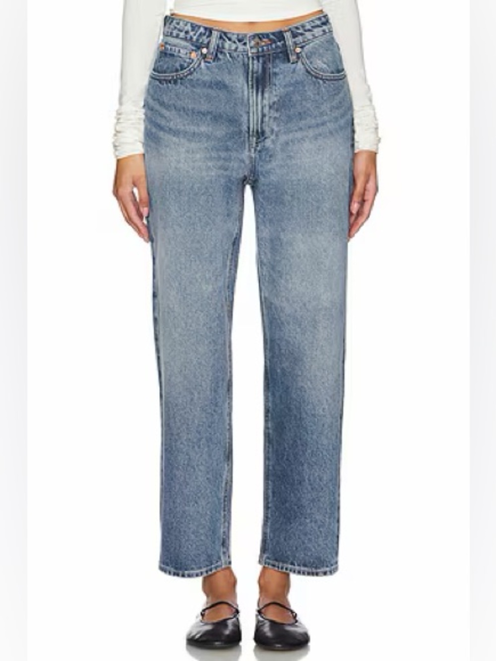 Agolde x Revolve Fen High Rise Relaxed Taper Jean in Highway Size 24